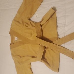 GAP Suede and leather kimono style khaki jacket size S